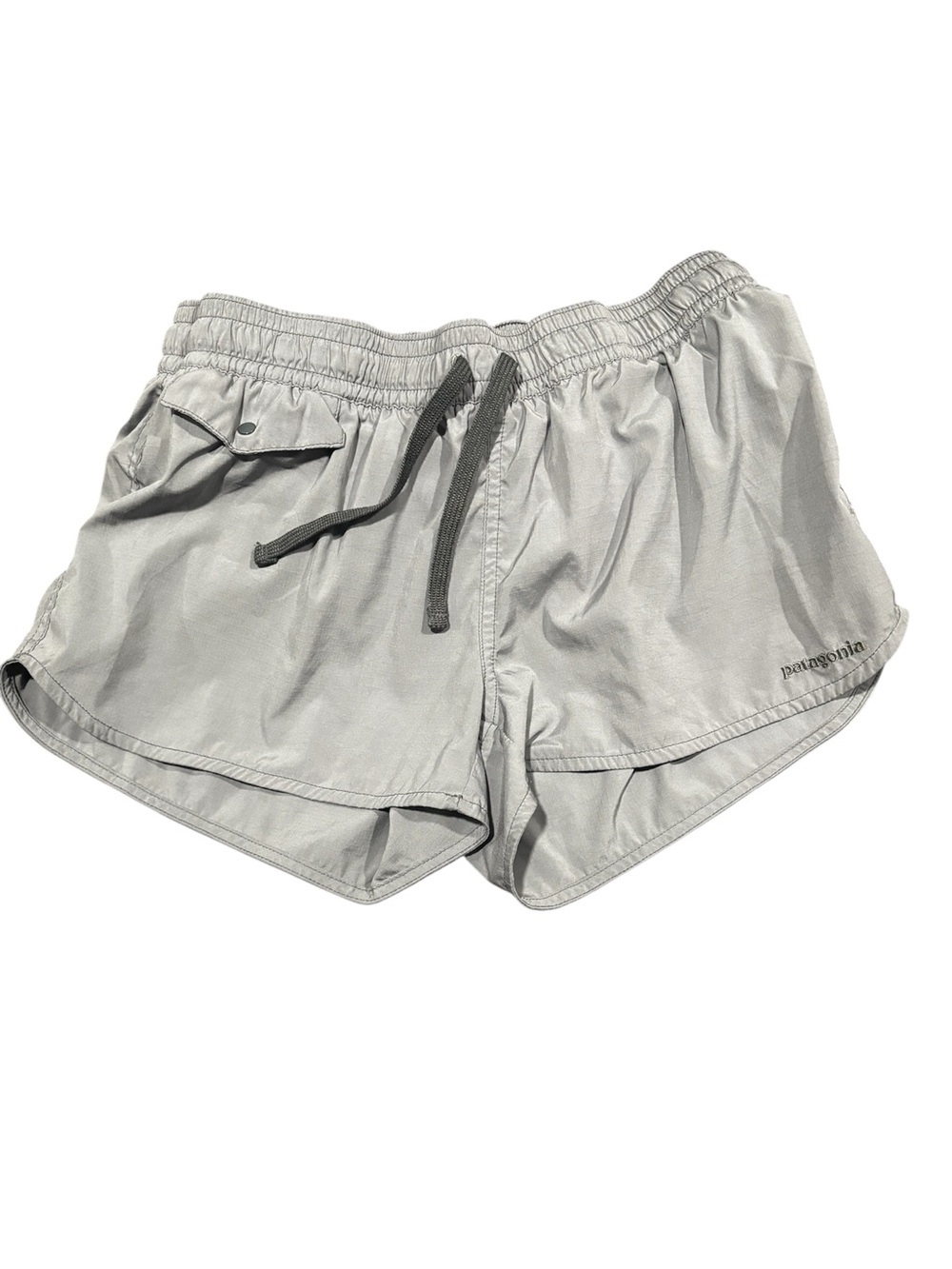 Patagonia Women's Light Silver Athletic Shorts with Drawstring